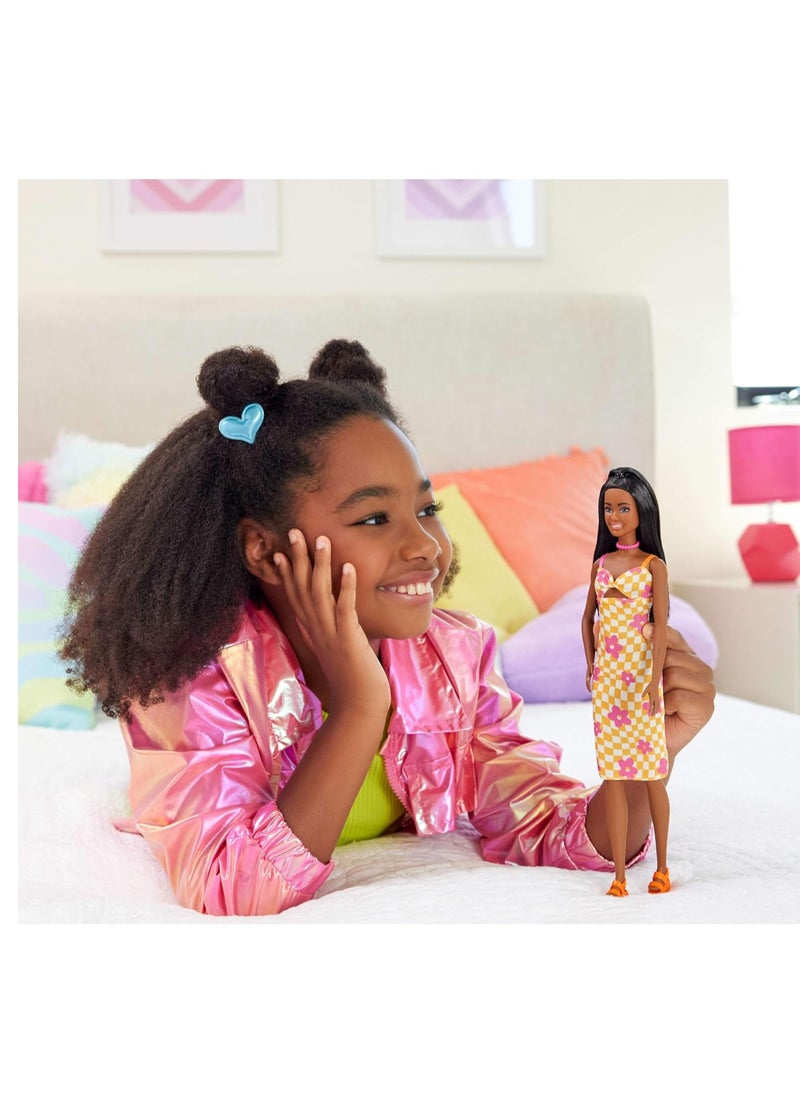 Barbie Barbie Fashionista Doll - Pink And Orange Dress  - Image 5