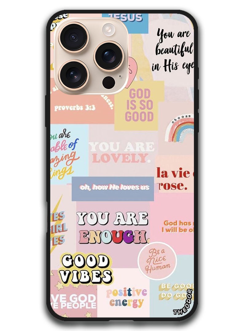 Theodor Protective Case Anti Scratch Shock Proof Bumper Cover For iPhone 16 Pro Max (6.9)-inch Collage - Image 1