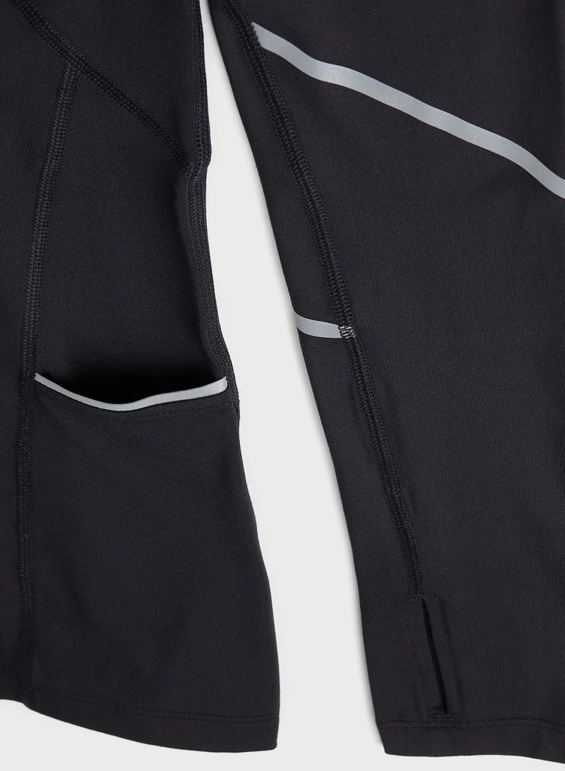 H&M Zip Neck Pocket Detail Top