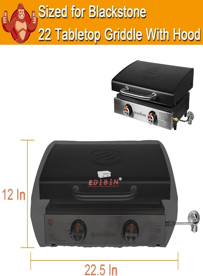 EDIBIN Grill Cover for Blackstone 22 Inch Griddle 1813,Waterproof Oxford BBQ Grill Cover Fits Blackstone 22" Tabletop Griddle with Hood - Image 2