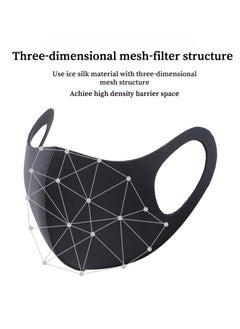 San Yi Reusable Breathable Cloth Cotton Face Masks set，3D Ice Silk Washable Face Mask ，Anti-Dust &UV protection  - Image 5