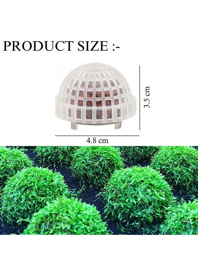 قطعتان من كرات الطحالب البلاستيكية على شكل نصف كرة لديكور حوض السمك، الديكور المثالي لحوض الأسماك من Petzlifeworld - Image 5