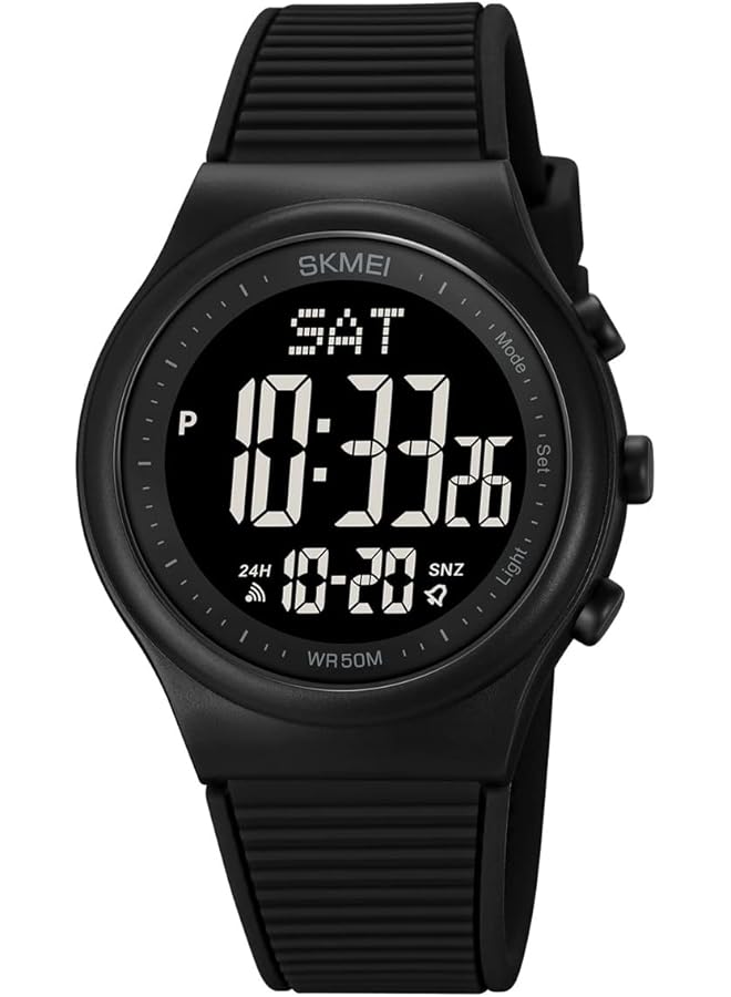 Excefore Waterproof Digital Sports Watch With Stopwatch Unisex Outdoor Multifunction Wristwatch With Luminous Display And Rubber Strap For Men And Women - Image 1
