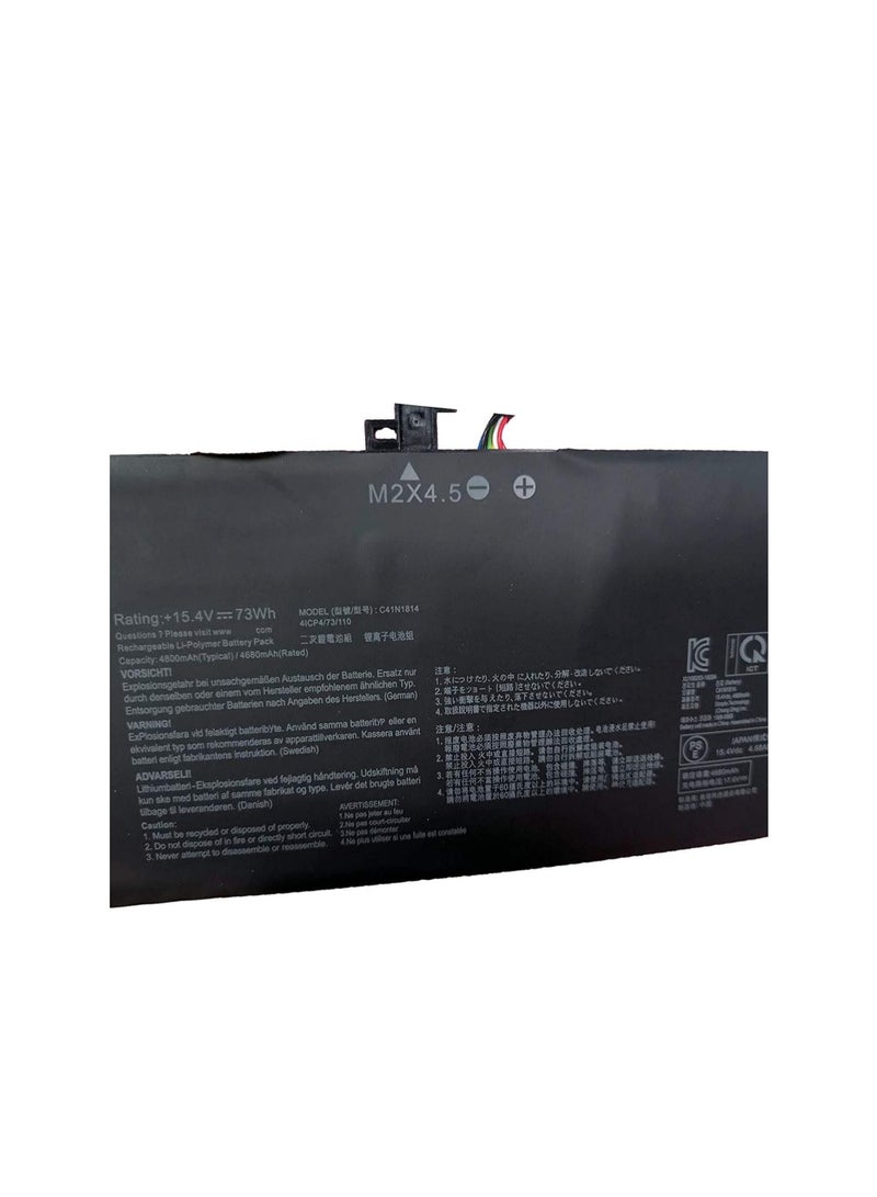Terabyte 15.4V 73Wh C41N1814 0B200-03120100 0B20003120100 C41PPEH 4ICP4/73/110 Replacement Laptop Battery for Asus ZenBook 15 UX533 UX533FD UX533FD-A9082T UX533FN UX533FN-A8021T - Image 2