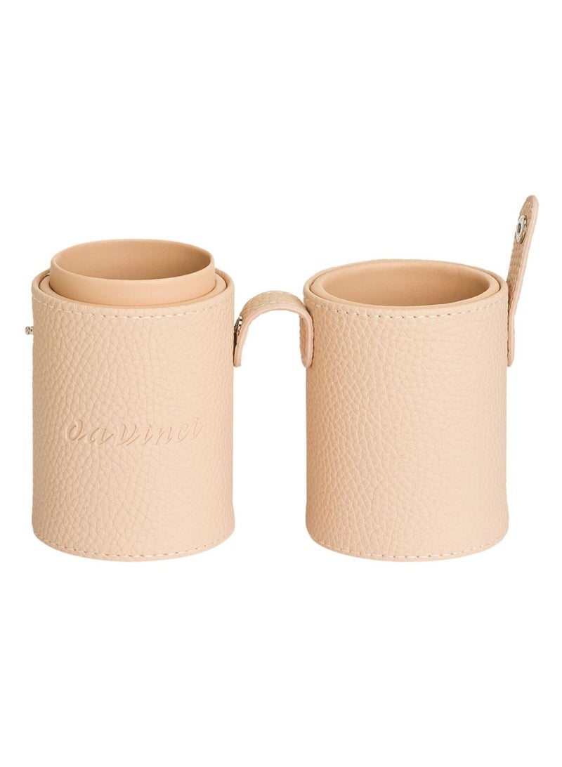 Da Vinci Brush Storage and Travel Box Classic Faux Leather Pastel Pink 1unit - Image 3