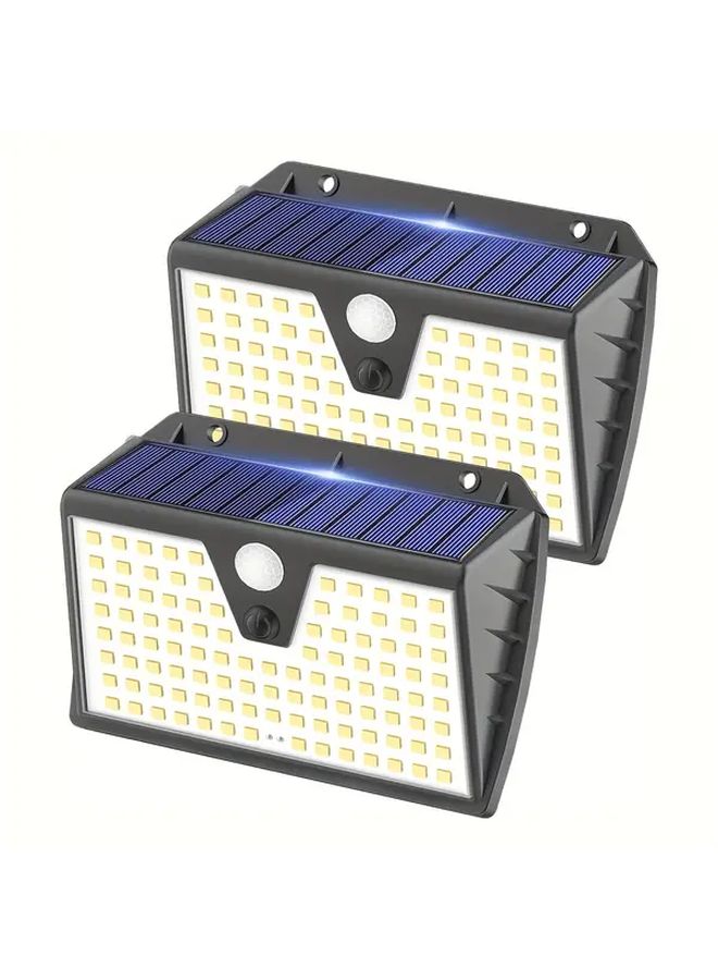 Outdoor Solar Light 104 LED 3 Modes Motion Sensor IP65 2pcs for Garden Garage Street Path - Image 1