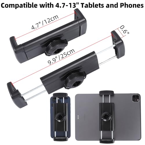 FPN Spin Bike Tablet Holder for iPad, Phone Holder Stand Exercise Bike Handlebar Mount for Treadmill Stationary Bicycle Elliptical Spin Bike Stroller Mic Stand, Compatible with iPad, iPhone (4.7-13") - Image 5