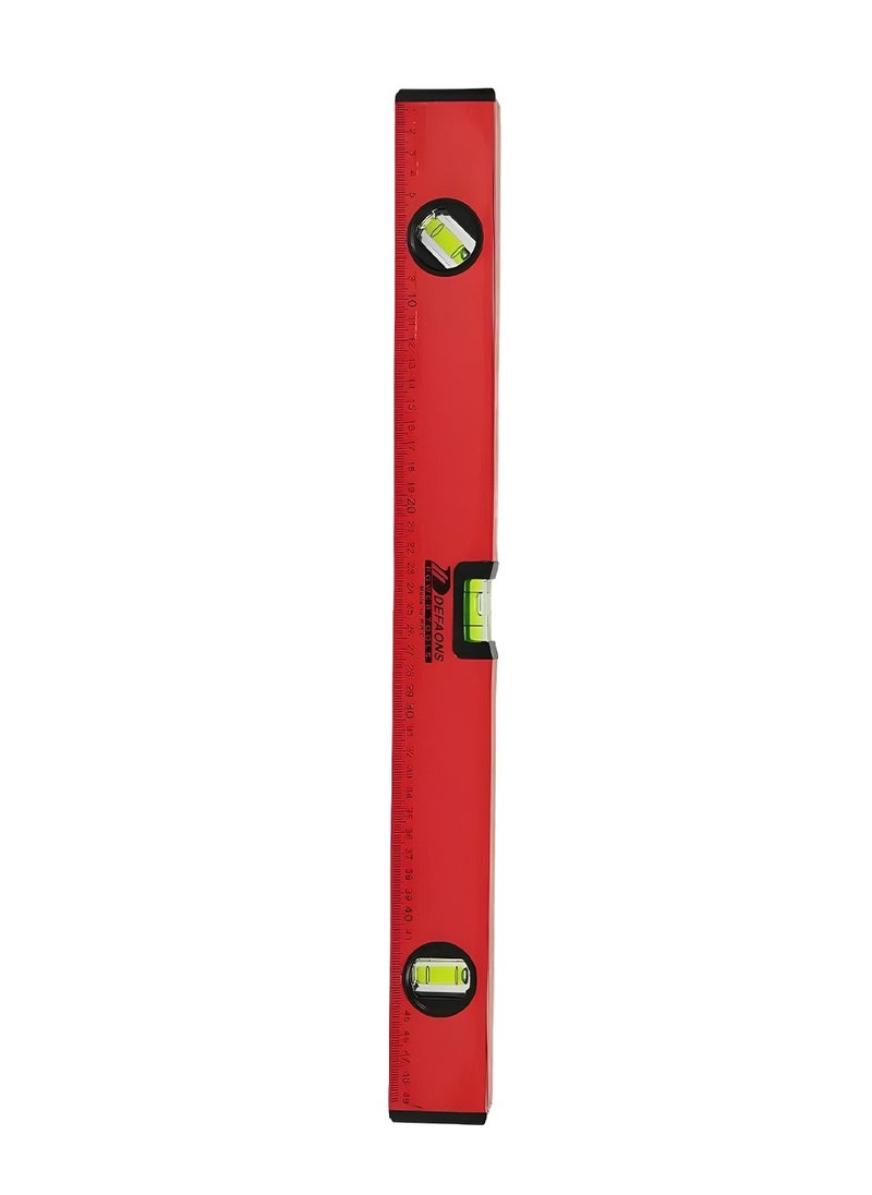 DEFAONS DEFAONS Magnetic Spirit Level Ruler, 12-Inch Aluminum Torpedo Level with 3 Bubble Vials (180°/90°/45°), Shock Absorbent End Caps, Ruler Markings, for DIY, Carpentry, Plumbing, Construction  - Image 3