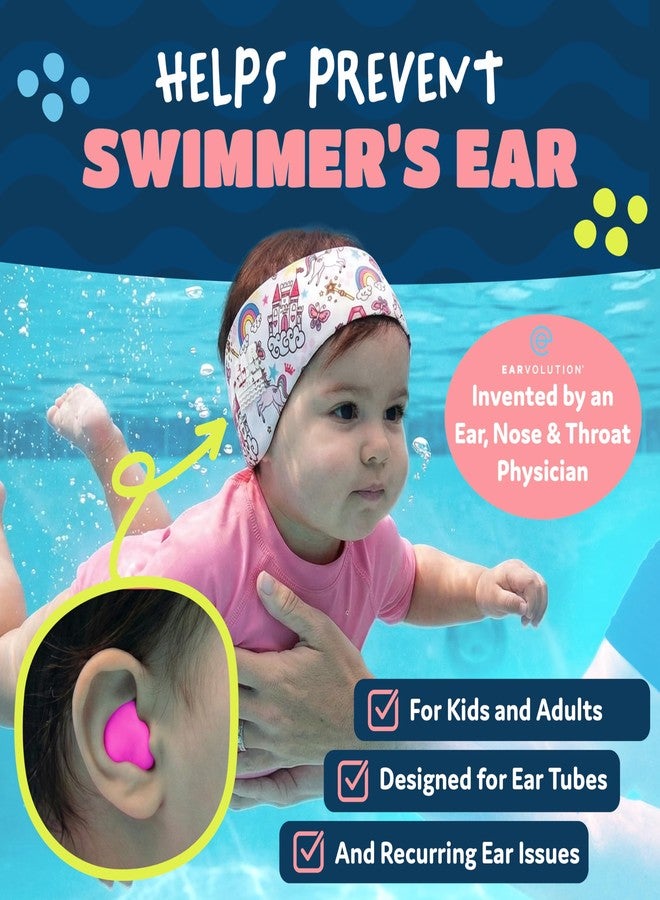 Putty Buddies Earvolution Floating Putty Buddies Swim Earplugs - Doctor-Invented, Made in USA, Moldable Premium Silicone Plugs Help Prevent Swimmer's Ear, 10 Pair Pack - Hot Pink - Image 2