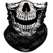 Obacle Skull Face Mask Half for Dust Wind UV Sun Protection Seamless 3D Tube Mask Bandana for Men Women Durable Thin Breathable Skeleton Mask Motorcycle Riding Biker Black Eye Smile Skull - Image 2