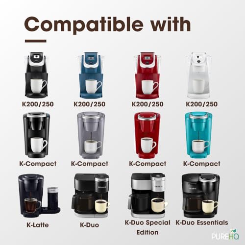PUREHQ Keurig Starter Kit Replacement for Keurig 2.0 K200, K250, K35, K-Duo, K Duo Hot & Iced Gen 2 and K-Compact Coffee Makers by PureHQ - Includes Short Filter Holder and 3-Pack Cartridges Water Filters - Image 2