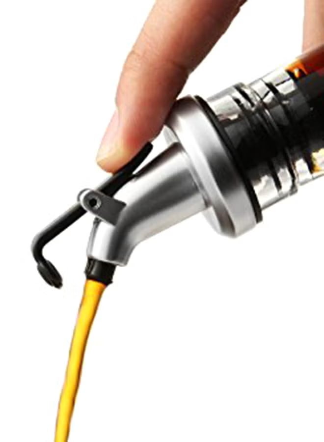 2-Piece Oil And Vinegar Cruet Glass Bottle Clear 250ml - Image 3