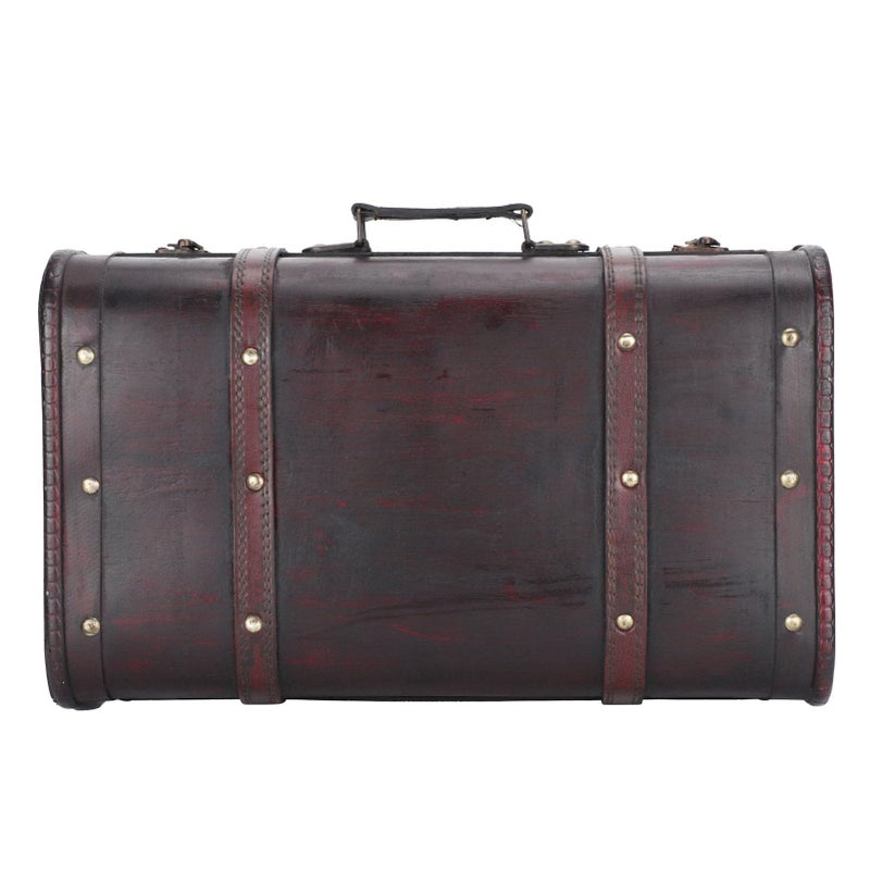 Antique Vintage Suitcase Wooden Box For Photography Props Craft Decor Strong Functionality - Image 4