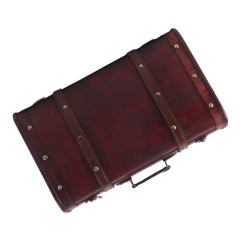 Antique Vintage Suitcase Wooden Box For Photography Props Craft Decor Strong Functionality - Image 5