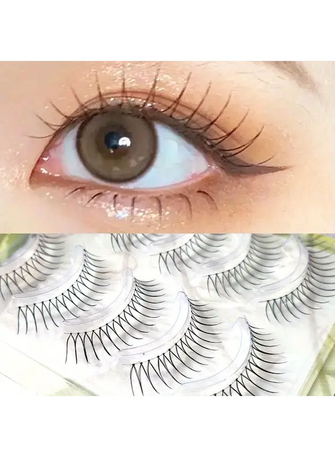 F20 Model U Shaped False Eyelashes Natural Transparent Korean Makeup Style - Image 1