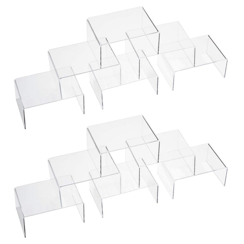 ihomecooker 12 Pack Clear Acrylic Display Stand Crafts Stand Cupcake Risers 4" x 3''x 2'' - Image 1