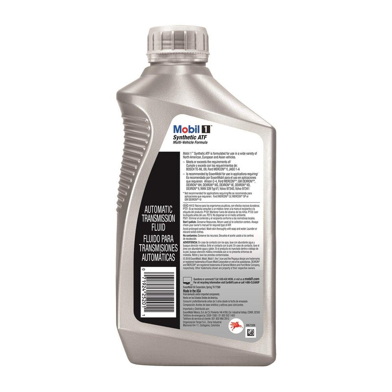 Mobil 1 Synthetic Automatic Transmission Fluid 1 Quart - Image 2