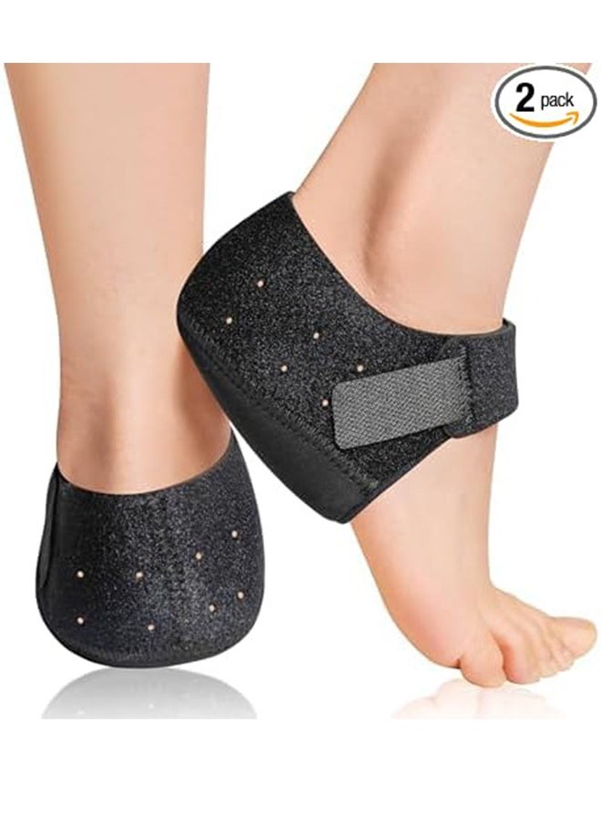 Generic - Plantar Fasciitis Heel Protector, Heel Cup (Thickened And Breathable), Adjustable Heel Pad Support To Relieve Heel Pad, Achilles Tendonitis, Heel Spurs, Heel Pads For Men And Women (Black, Size L) - Image 1