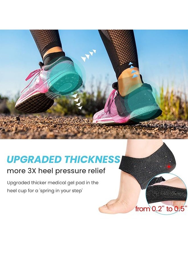 Generic - Plantar Fasciitis Heel Protector, Heel Cup (Thickened And Breathable), Adjustable Heel Pad Support To Relieve Heel Pad, Achilles Tendonitis, Heel Spurs, Heel Pads For Men And Women (Black, Size L) - Image 1