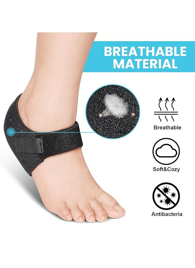 Generic - Plantar Fasciitis Heel Protector, Heel Cup (Thickened And Breathable), Adjustable Heel Pad Support To Relieve Heel Pad, Achilles Tendonitis, Heel Spurs, Heel Pads For Men And Women (Black, Size L) - Image 1