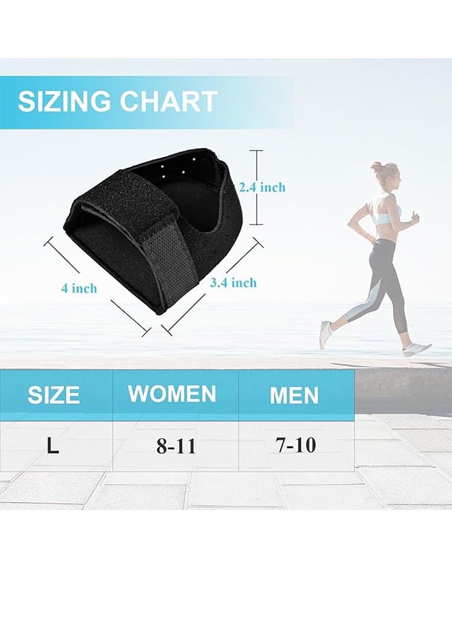 Generic - Plantar Fasciitis Heel Protector, Heel Cup (Thickened And Breathable), Adjustable Heel Pad Support To Relieve Heel Pad, Achilles Tendonitis, Heel Spurs, Heel Pads For Men And Women (Black, Size L) - Image 1