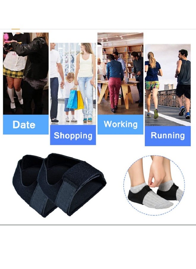 Generic - Plantar Fasciitis Heel Protector, Heel Cup (Thickened And Breathable), Adjustable Heel Pad Support To Relieve Heel Pad, Achilles Tendonitis, Heel Spurs, Heel Pads For Men And Women (Black, Size L) - Image 1