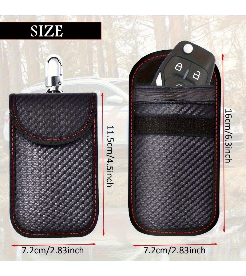 Faraday Key Pouch 1pc Signal Blocking For Cars RFID Proof For Keyless Vehicles - Image 4