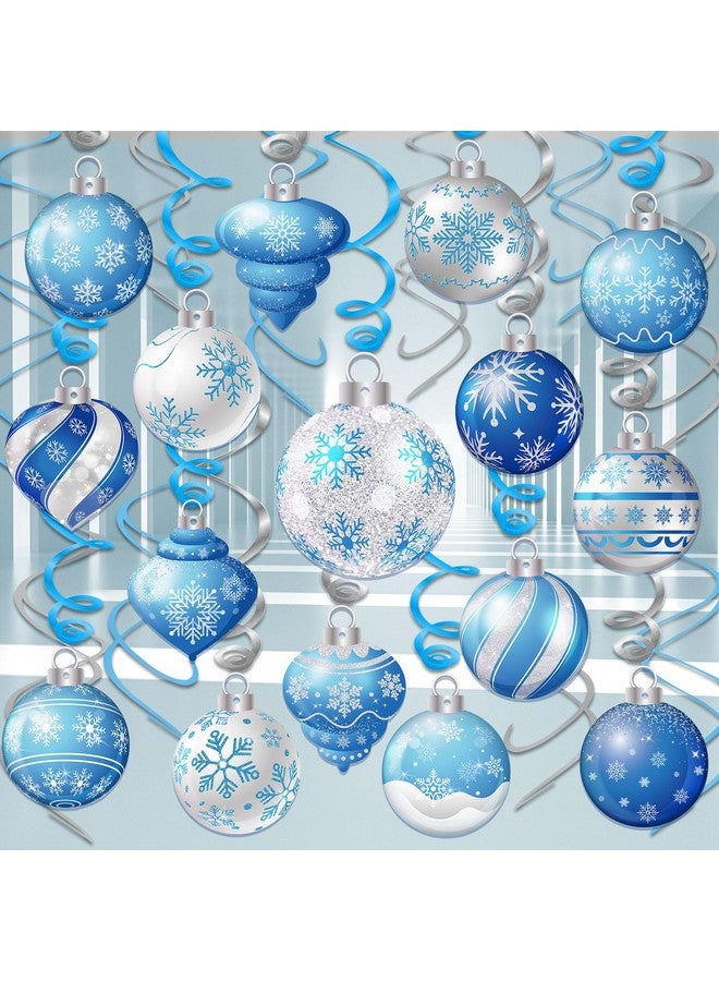 هواف زينة كرة عيد الميلاد المعلقة من HOWAF، 30 قطعة، زينة معلقة على السقف، زينة عيد الميلاد والشتاء وحفلات استقبال الطفل، رقائق ندفة الثلج المعلقة على السقف لفصل الشتاء المتجمد وحفلات الزفاف - Image 1
