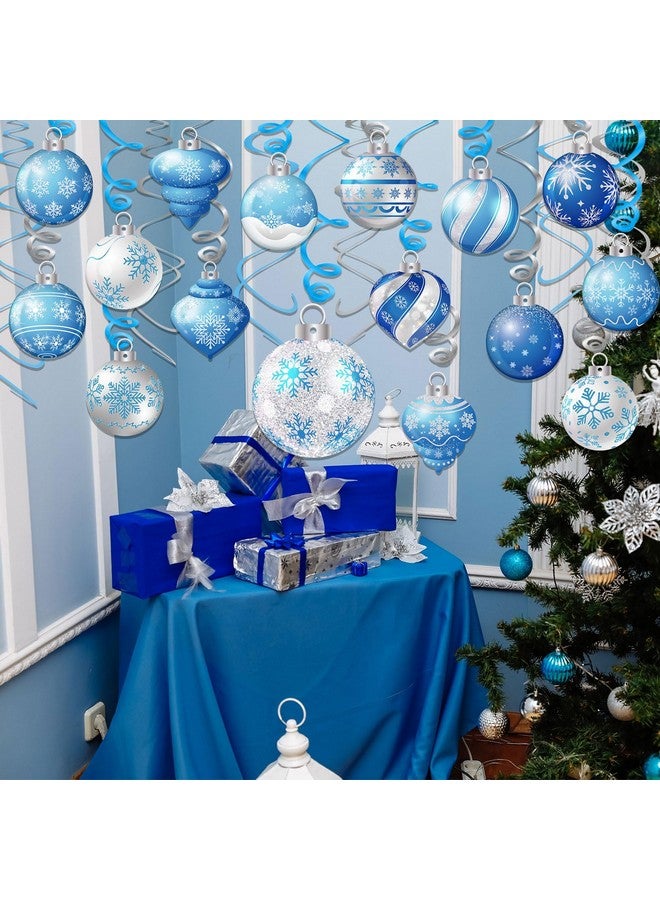 هواف زينة كرة عيد الميلاد المعلقة من HOWAF، 30 قطعة، زينة معلقة على السقف، زينة عيد الميلاد والشتاء وحفلات استقبال الطفل، رقائق ندفة الثلج المعلقة على السقف لفصل الشتاء المتجمد وحفلات الزفاف - Image 5