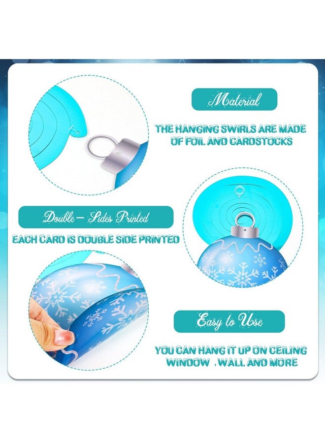 هواف زينة كرة عيد الميلاد المعلقة من HOWAF، 30 قطعة، زينة معلقة على السقف، زينة عيد الميلاد والشتاء وحفلات استقبال الطفل، رقائق ندفة الثلج المعلقة على السقف لفصل الشتاء المتجمد وحفلات الزفاف - Image 3