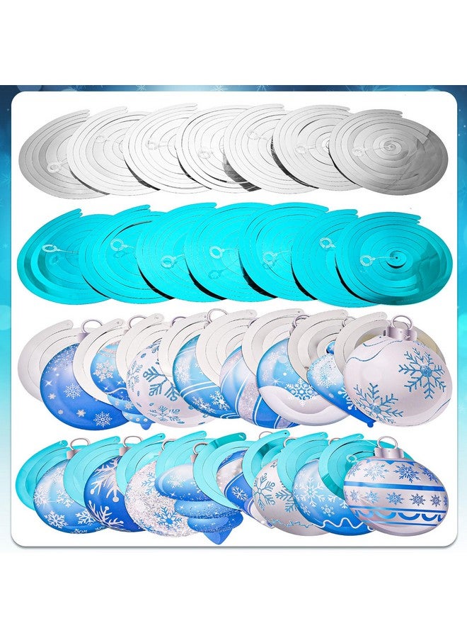 هواف زينة كرة عيد الميلاد المعلقة من HOWAF، 30 قطعة، زينة معلقة على السقف، زينة عيد الميلاد والشتاء وحفلات استقبال الطفل، رقائق ندفة الثلج المعلقة على السقف لفصل الشتاء المتجمد وحفلات الزفاف - Image 4