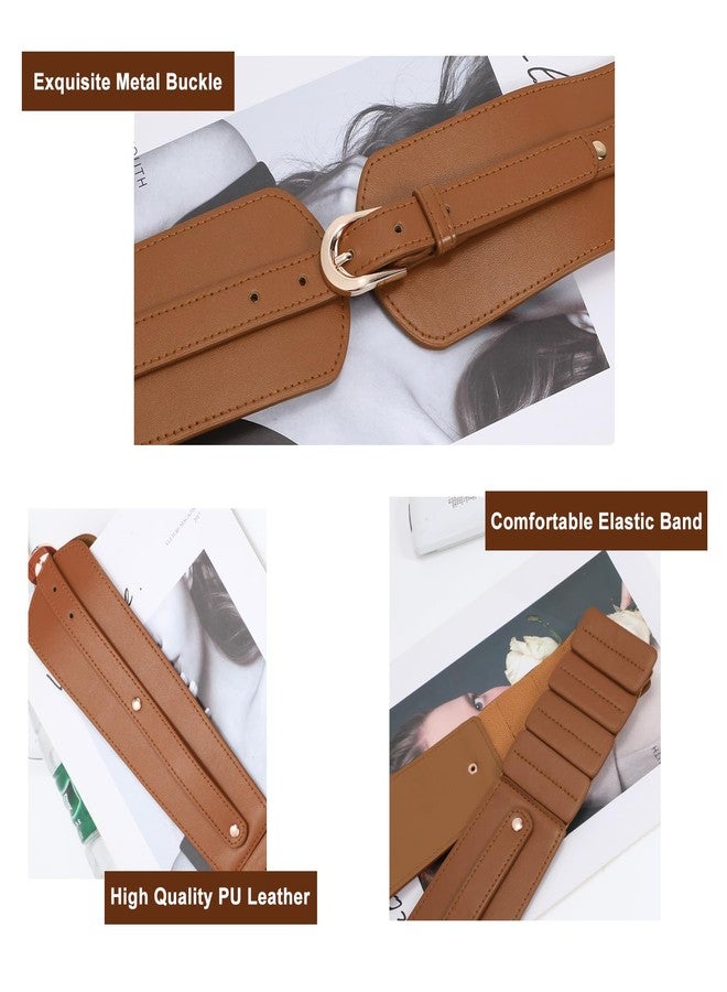 SUOSDEY Womens Wide Elastic Waist Belt for Dress Ladies Stretch Cinch Belt for Women - Image 4