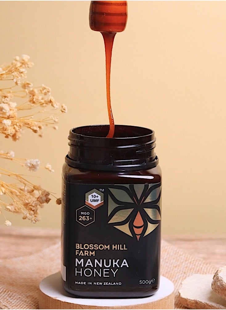 Manuka Honey MANUKA HONEY 500g- BLOSSOM HILL FARM - MGO +263  - Image 1