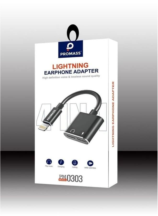PROMASS iPhone adapter with charging and headphone feature