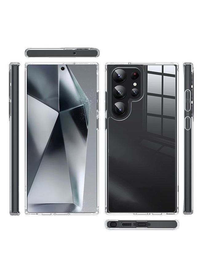 Tersely Hybrid Clear Crystal Case Compatible with Samsung Galaxy S24 Ultra - TPU + Polycarbonate Technology, Anti-Yellowing, Wireless Charging Compatible, Protective Case, Shockproof Bumper Cover - Image 5