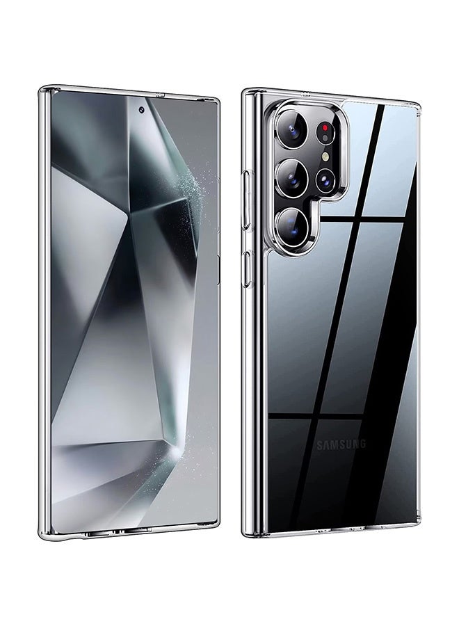 Tersely Hybrid Clear Crystal Case Compatible with Samsung Galaxy S24 Ultra - TPU + Polycarbonate Technology, Anti-Yellowing, Wireless Charging Compatible, Protective Case, Shockproof Bumper Cover - Image 3