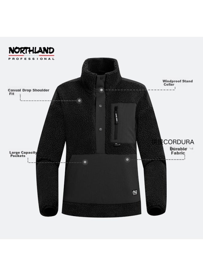 Northland Outdoor Casual Fleece Jacket Autumn Winter Women's Warm Durable Ncobn2633s Pure Black 175