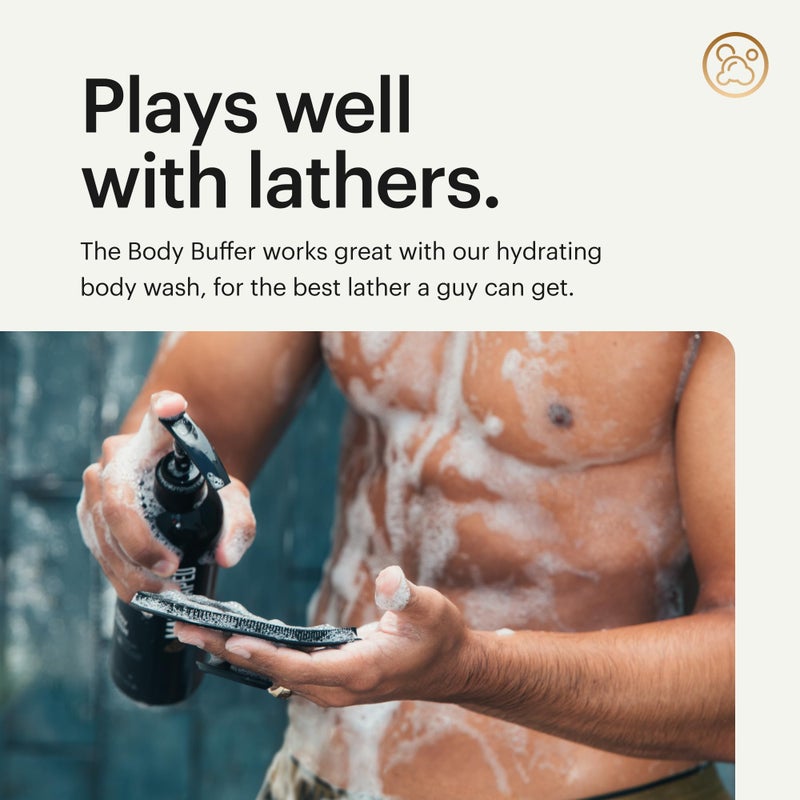 MANSCAPED® The Body Buffer Premium Silicone Scrubber for Nourishing, Cleaning & Exfoliating Your Skin - Lather Boosting Bristles with Ergonomic No-Slip Handle, Long-Lasting & Easy to Clean (1-Pack) - Image 5