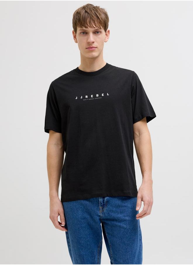 JJ Rebel by Jack & Jones JREBROCKY LOGO TEE SS CREW NECK  - Image 1