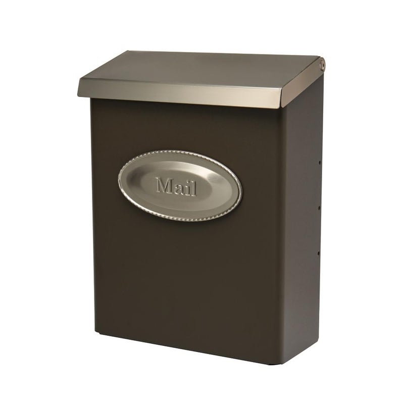 Architectural Mailboxes Designer Galvanized Steel Wall-Mount Mailbox, DVKPBZ0AM, Venetian Bronze, Medium - Image 1