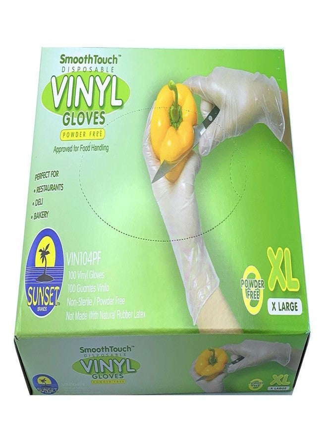 Sunset Powder Free Vinyl Gloves (X-Large) - Image 1