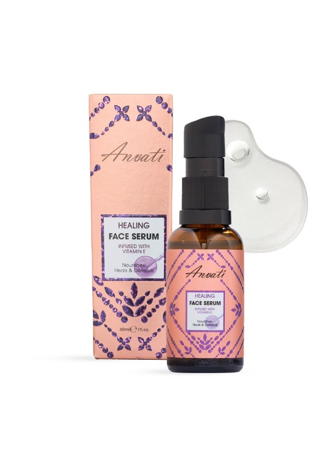 Vitamin E Healing Face Serum – Nourishing, Repairing & Skin Defense Formula | Deep Hydration, Barrier Strengthening & Soothing Treatment for Healthy, Smooth and Rejuvenated Skin – 30ml