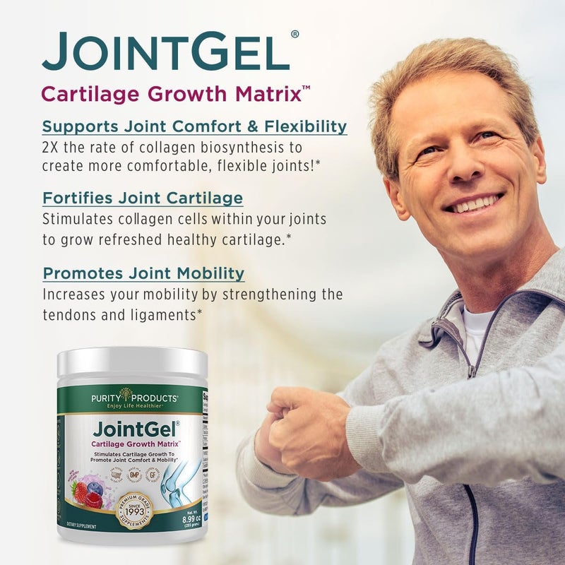 Purity Products JointGel Formula Collagen Peptides  MSM  Supports Joint Flexibility  Fortify Joint Cartilage  Berry Powder  30 Day Supply - Image 4