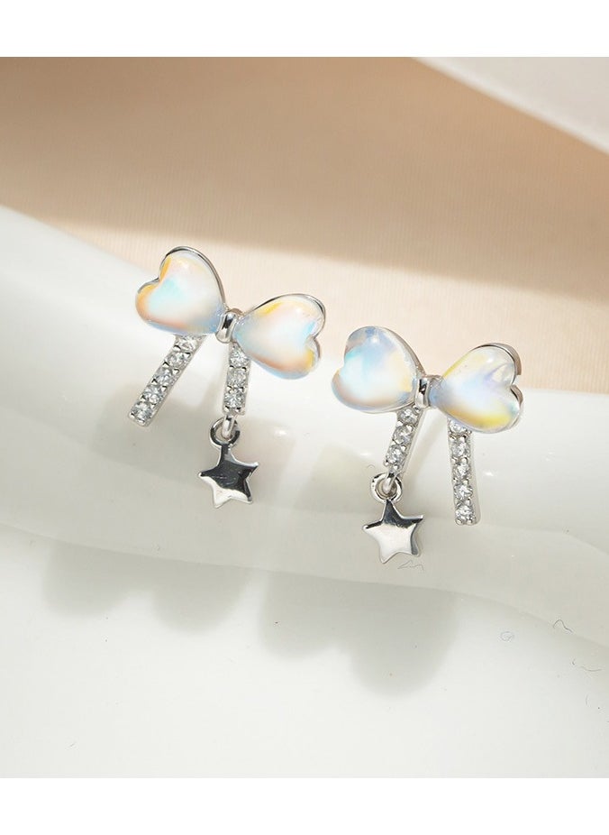 Mark Fairwhale Moonstone Fish Tail Earrings, High Grade and Elegant Earrings 