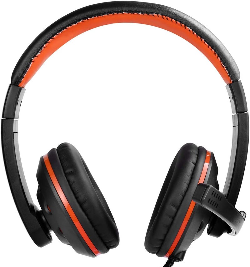 eDataLife Gaming headset with microphone suitable for Fortnite and online games, and for chatting during the game (Orange), medium - DL-1700C, Wired - Image 3