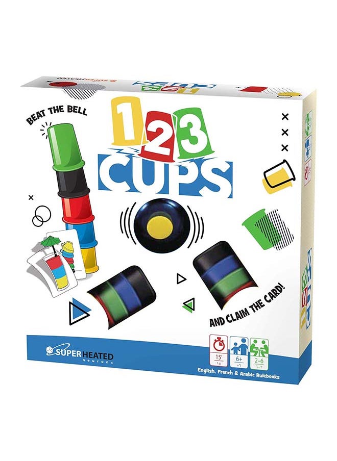 SUPERHEATED Neurons Superheated Neurons Beat The Bells Speed Cups: 123 Cups Board Game  - Image 1