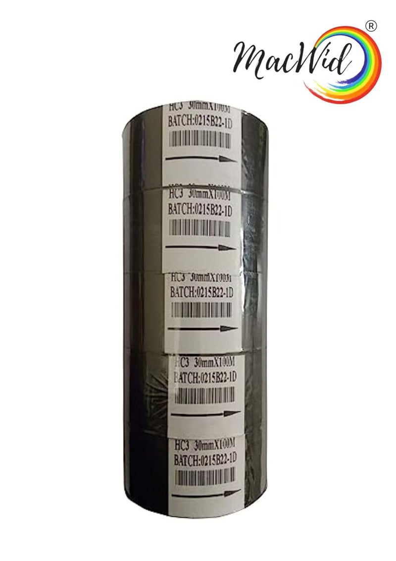MACWID Black Hot foil Stamp Ribbon for Coding Machine (30MM x100M) (5) - Image 2