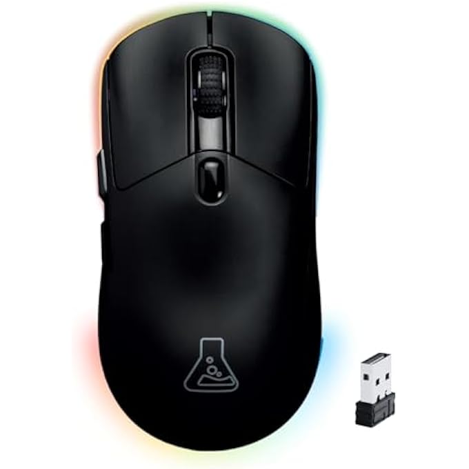 THE G-LAB KULT TITANIUM WIRELESS GAMING MOUSE BLUETOOTH / 2.4GHZ / CABLE - TRIPLE MODE, 100H BATTERY LIFE, RGB, 12,000 DPI - 100% PERSONALISED FOR PC, PS4, PS5, XBOX - NEW - Image 1