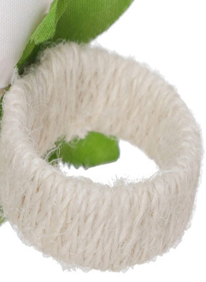 Sheliky 6Pcs Napkin Rings Rose Napkin Holders Bridal Napkin Buckle Dining Table Ring for Valentine's Day, Wedding, Anniversary, Holiday Party Dinner Decor Favor - Image 5