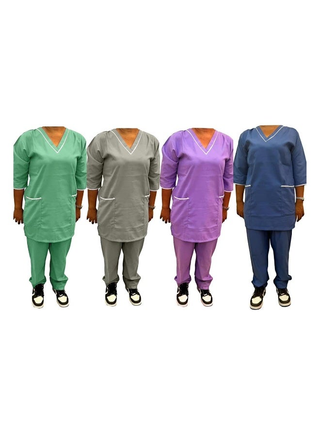 4 Pieces Uniform Cleaning Suit for Domestic Workers - Image 1